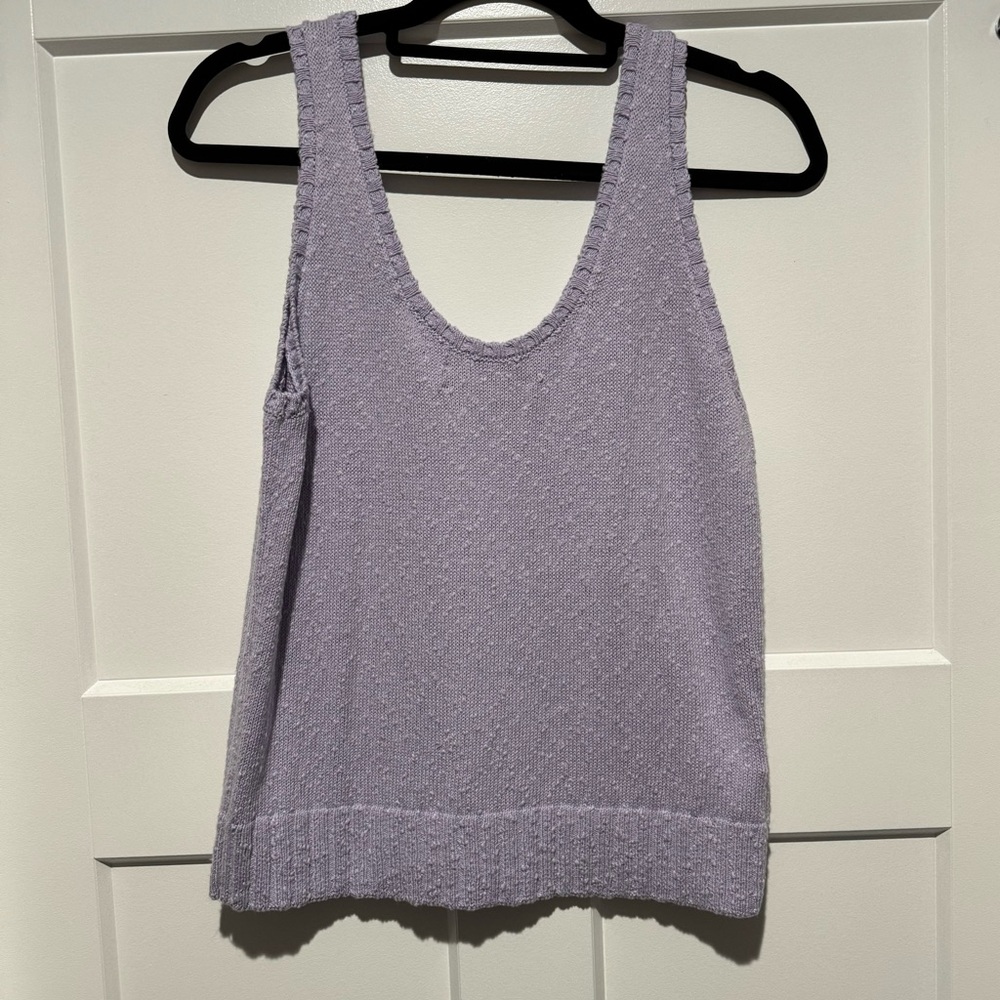 The Loft purple knitted tank top